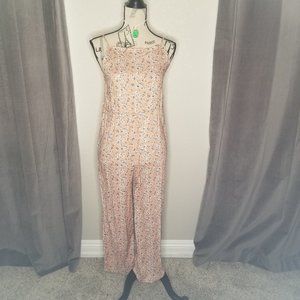 NWT- Light flowered jumpsuit, spaghetti strap